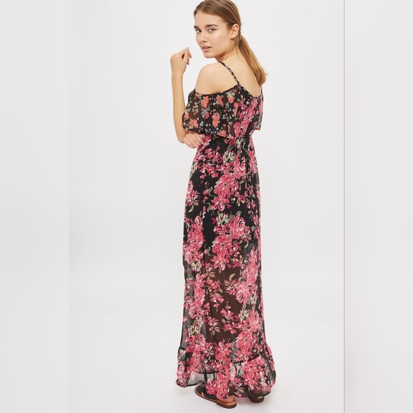 TARGET | Cold Shoulder Floral Maxi Dress - Picture 2 of 10
